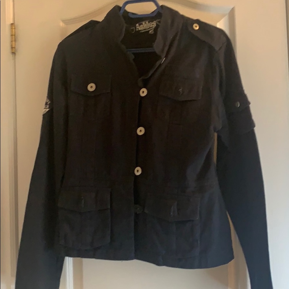Navy Blue Army Style Jacket